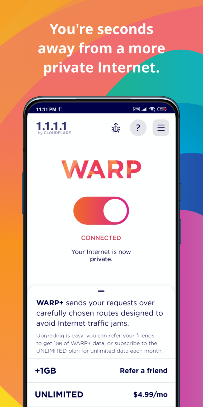 1 1 1 1   WARP: Safer Internet 6 38 APK Download by Cloudflare Inc