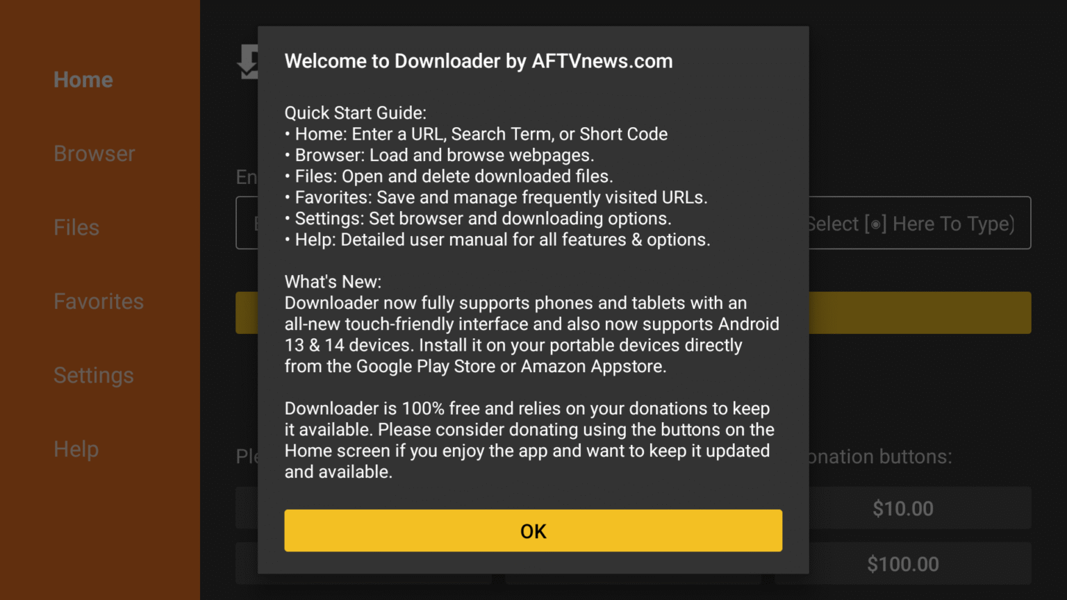 Downloader by AFTVnews (Amazon Appstore Fire TV and Tablet version) 1.5 ...