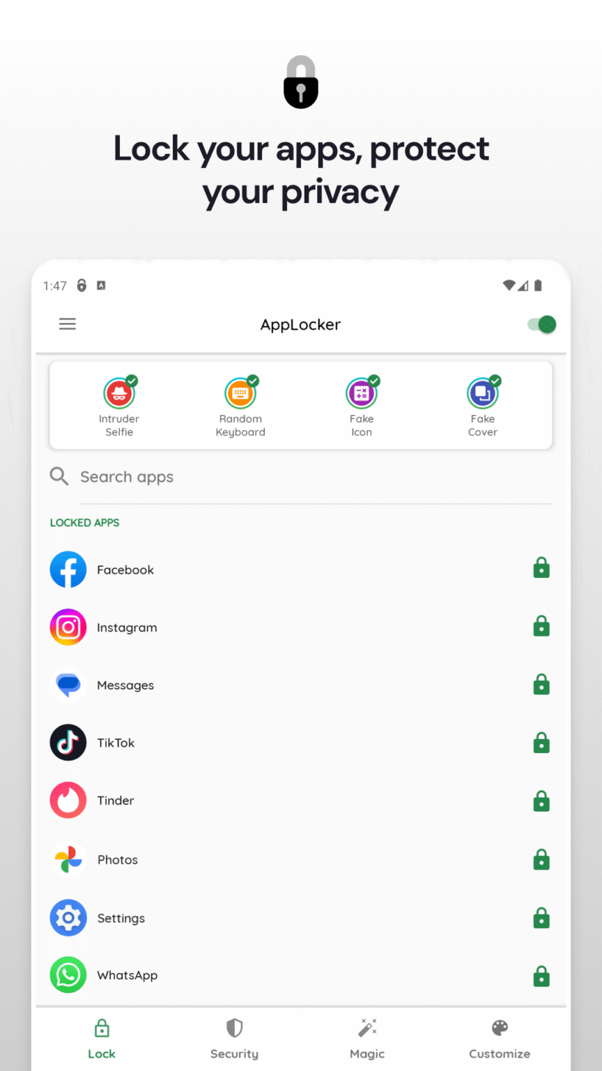 App Lock: Fingerprint, Pattern 6232-1r APK Download by BGN CAPITAL ...