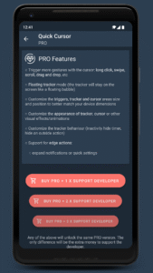 Quick Cursor: One-Handed mode 1.22.5