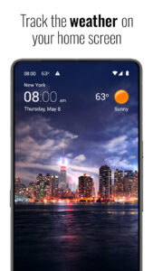 Transparent clock and weather 8.11.5