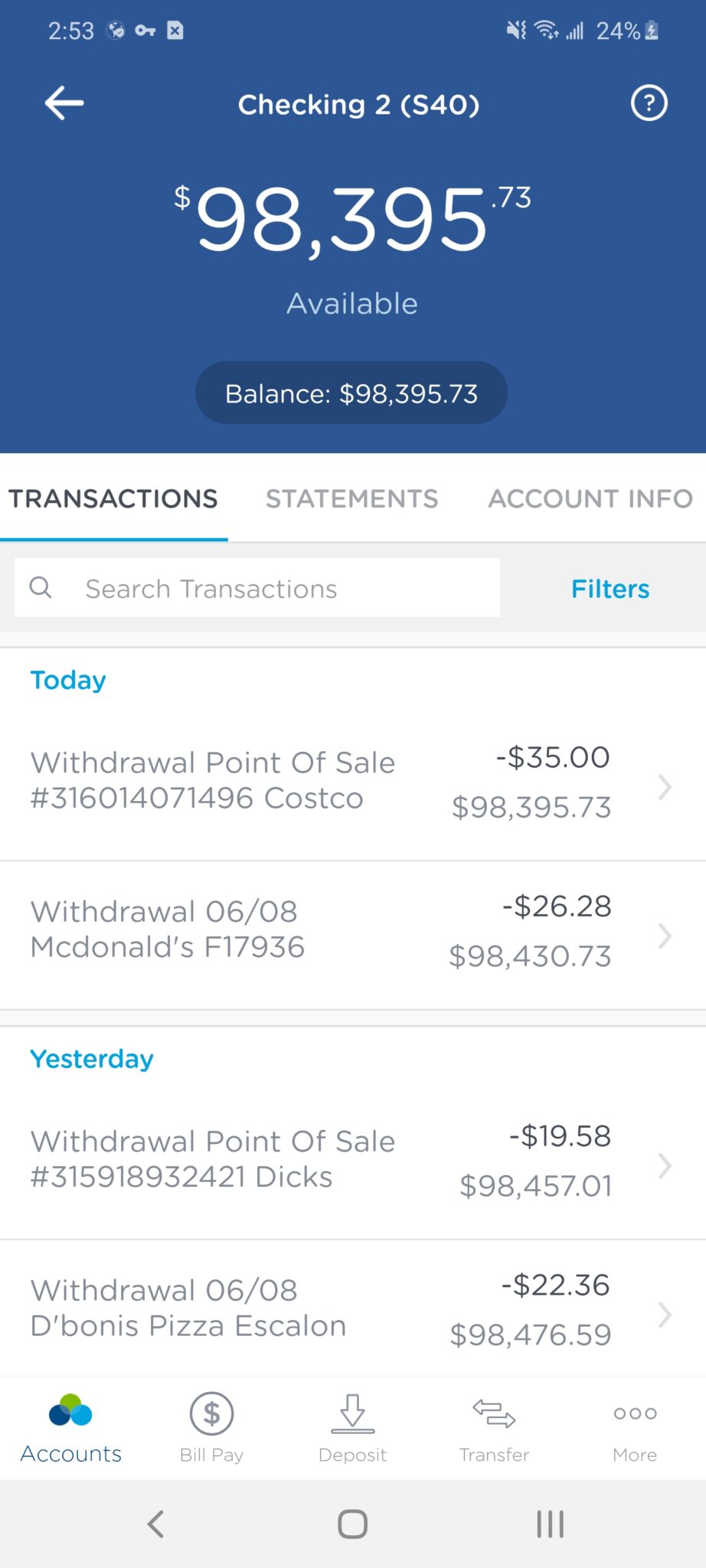 ALLIANT ONLINE BANKING 101 visual data 5