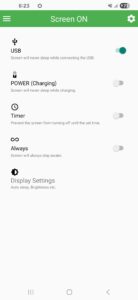 Screen ON (Stay awake) 2.2.8 Screen ON (Stay awake) 2.2.8