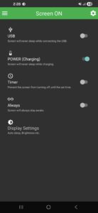 Screen ON (Stay awake) 2.2.8 Screen ON (Stay awake) 2.2.8
