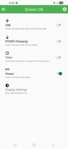 Screen ON (Stay awake) 2.2.8 Screen ON (Stay awake) 2.2.8