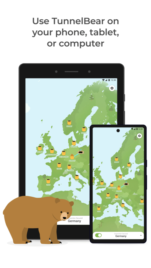 TunnelBear VPN 4 5 3 (120 640dpi) (Android 8 0 ) APK Download by