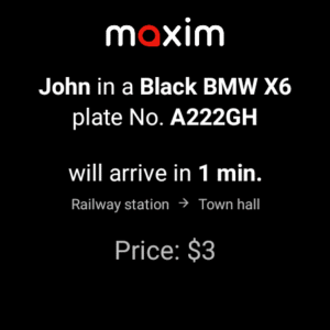 maxim — order a taxi & food 3.16.8a