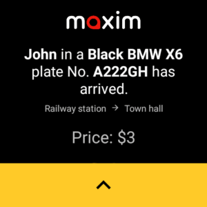 maxim — order a taxi & food 3.16.8a