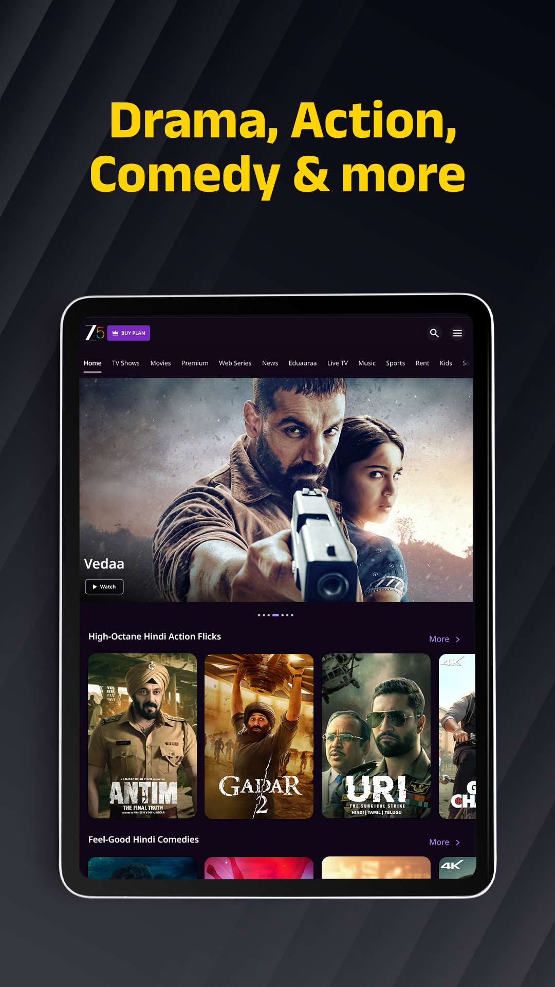 ZEE5: Movies TV Shows Series (Android TV) 5 52 0 (noarch) (320dpi