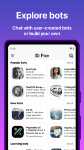 Poe - Fast AI Chat a3.23.6 (120-640dpi) (Android 8.0+)