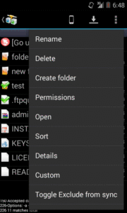 AndFTP (your FTP client) 6.0
