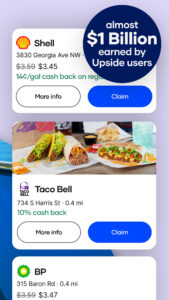 Upside: Cash Back - Gas & Food 10.64.0