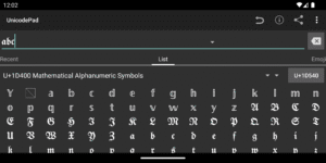 Unicode Pad (f-droid version) 2.16.1-fdroid