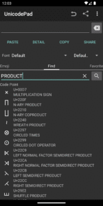 Unicode Pad (f-droid version) 2.16.1-fdroid
