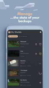 Backup for Minecraft PE 1.7.0.116 Backup for Minecraft PE 1.7.0.116