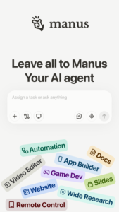 Manus AI: Video, Slides & Apps 26.19.1 Manus AI: Video, Slides & Apps 26.19.1