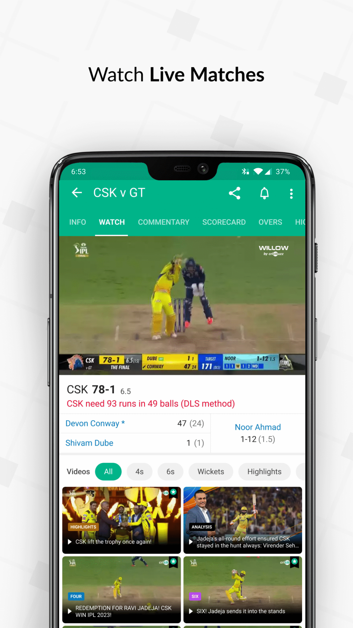 CRICBUZZ LIVE CRICKET SCORES visual data 6