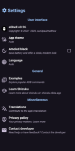 aShell - an ADB shell (f-droid version) v0.27 aShell - an ADB shell (f-droid version) v0.27