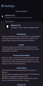 aShell - an ADB shell (f-droid version) v0.27 aShell - an ADB shell (f-droid version) v0.27