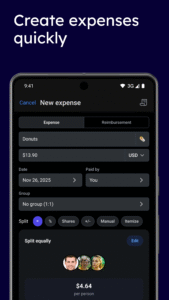 Split bills: SplitMyExpenses 1.0.2 Split bills: SplitMyExpenses 1.0.2