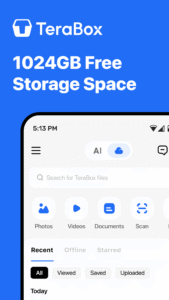 TeraBox: 1TB Cloud & AI Space 3.22.4