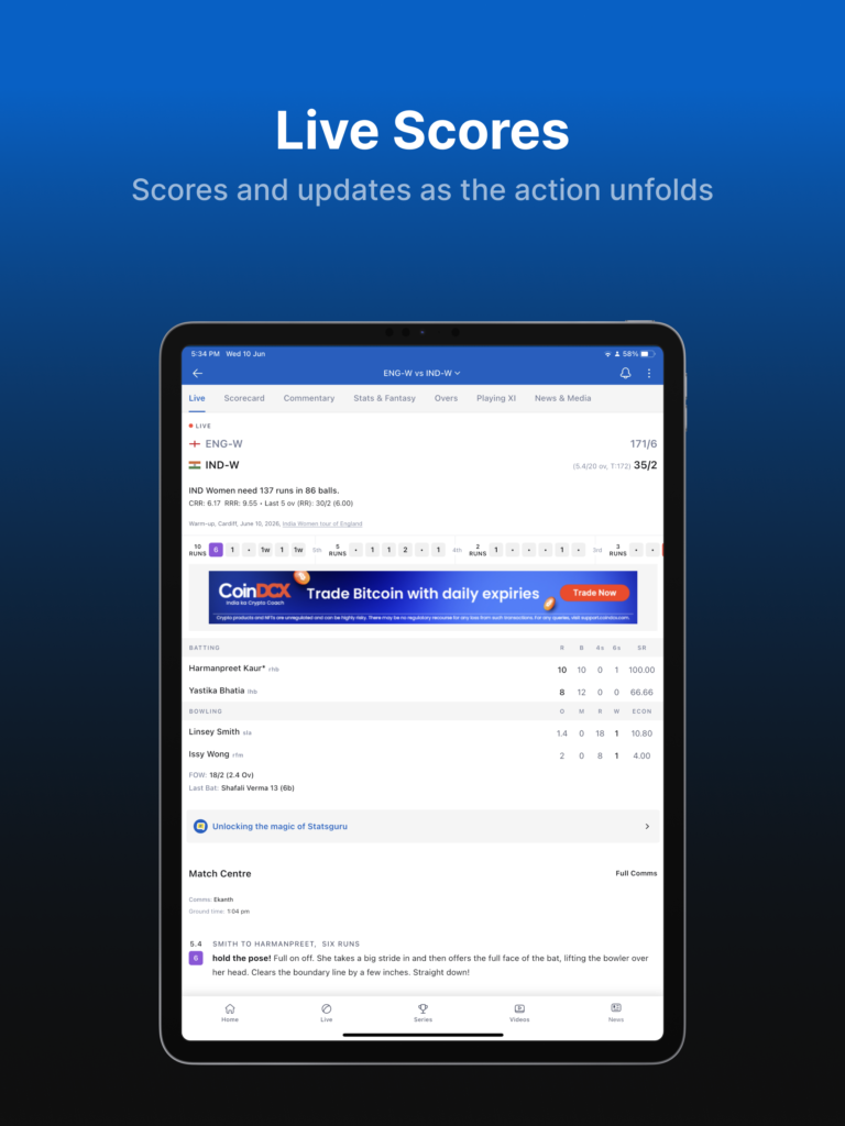 Cricinfo - Live Cricket Scores 9.16.1 APK Download by JIOSTAR INDIA ...