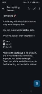 Nextcloud Notes (f-droid version) 4.5.0