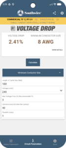 Southwire Voltage Drop 3.2.5