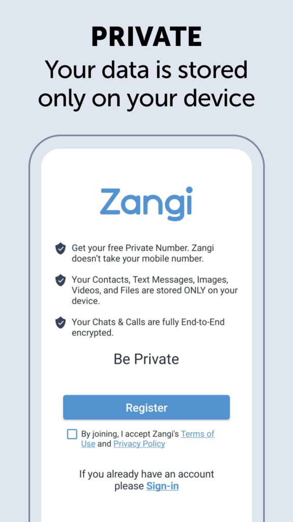 Zangi - Private Messenger 6.6.4 (arm64-v8a + arm-v7a) (120-640dpi ...