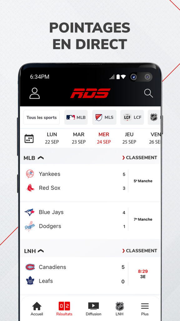 RDS: LNH, NBA, CFL, MLB & plus 5.4.0 APK Download by Bell Media Inc ...