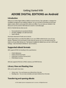Adobe Digital Editions 1.1 Adobe Digital Editions 1.1