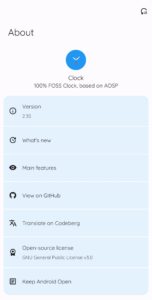 Clock (f-droid version) 2.24 Clock (f-droid version) 2.24