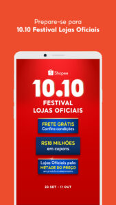 Shopee: 10.10 Lojas Oficiais 3.83.36 Shopee: 10.10 Lojas Oficiais 3.83.36